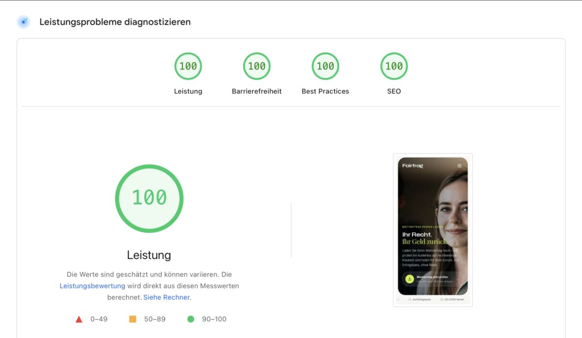 PageSpeed 100