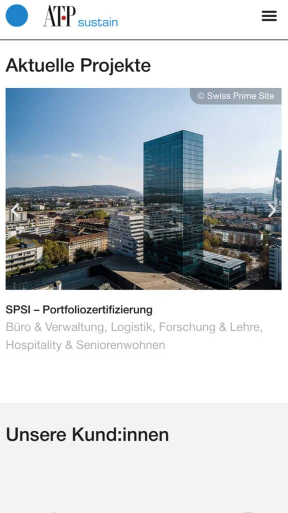 ATP sustain — Relaunch mit +191% PageSpeed Mobile