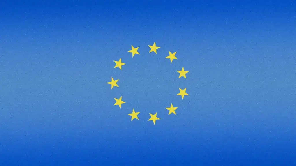 Zwölf gelbe EU-Sterne auf blauem Hintergrund zum EU-Gewährleistungslabel 2026